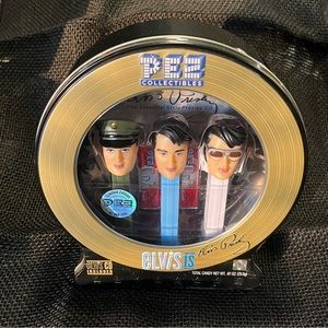 ELVIS PRESLEY PEZ Collectibles Dispenser Set LIMITED EDITION Tin CD NEW SEALED